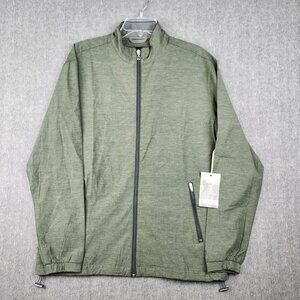 Linksoul Jacket Men M Full Zip Sycamore Lightweight Pockets Stretch Golf Casual